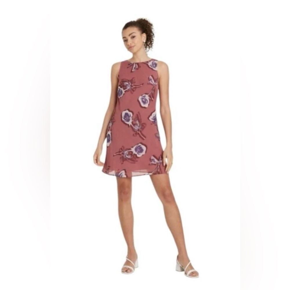 Floral Sleeveless Dress - Pink floral